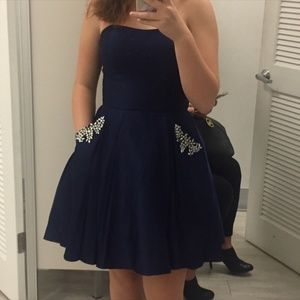Juniors Strapless Homecoming Dress
